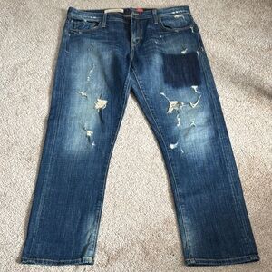 Anthropologie X Pilcro Hyphen Distressed Straight Leg Jeans Wms Size 31